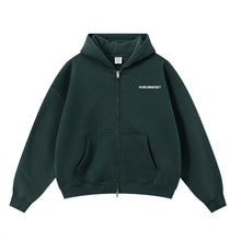 Load image into Gallery viewer, FOREST GREEN PURE MINDSET ZIP-UP HOODIE
