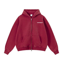 Load image into Gallery viewer, RED PURE MINDSET ZIP-UP HOODIE
