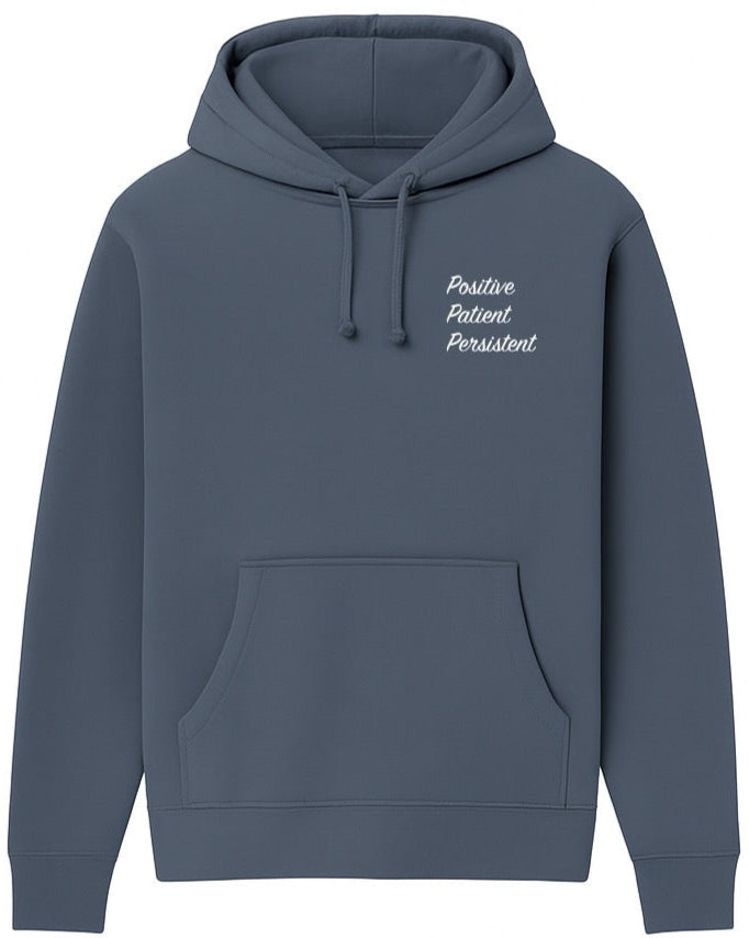 Storm Blue Positive Patient Persistent Hoodie
