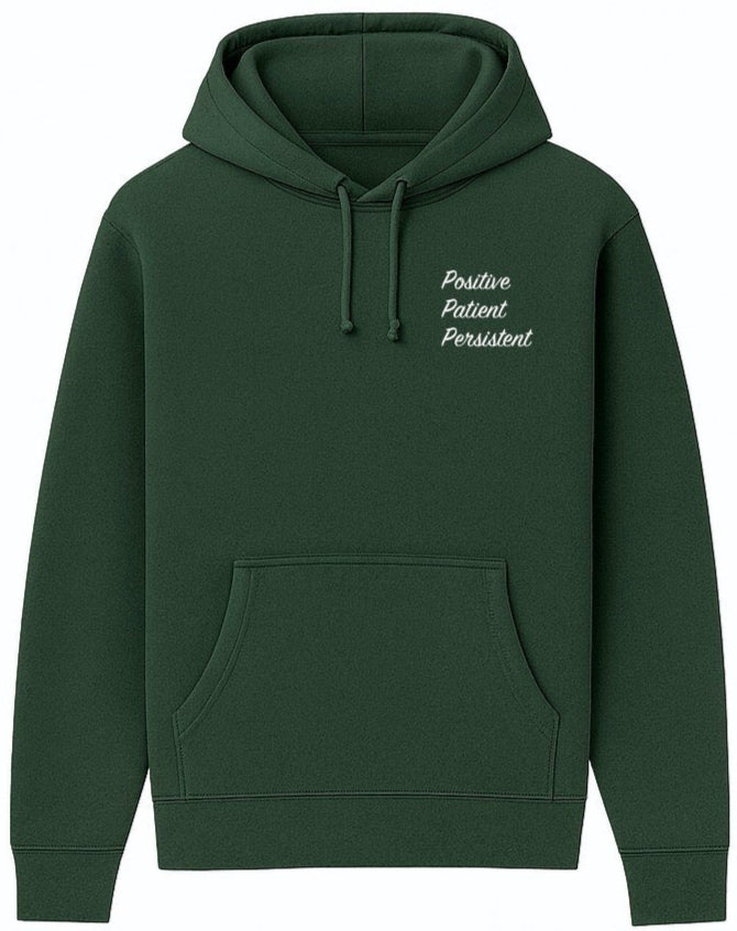 Forest Green Positive Patient Persistent Hoodie